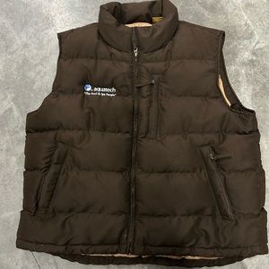 Brown puffer vest